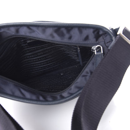 Prada Tessuto Nylon Saffiano Flat Messenger Bag Baltico 5 of 15