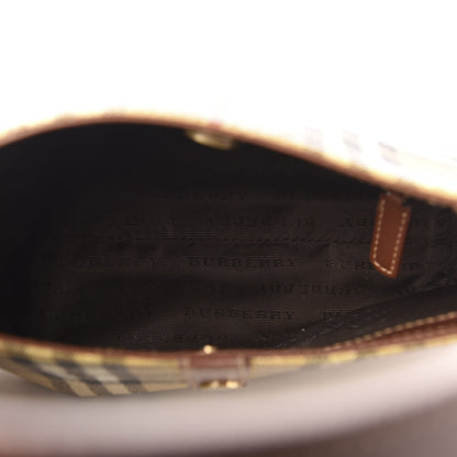 Burberry Haymarket Check Shoulder Bag Brown 5 of 10