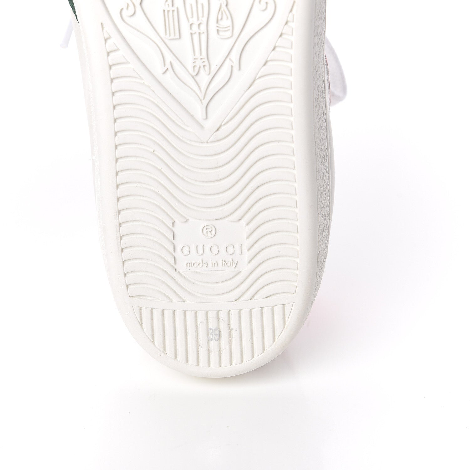 Gucci Calfskin Web Heart Embroidered Womens Ace Sneakers 38 White 7 of 9