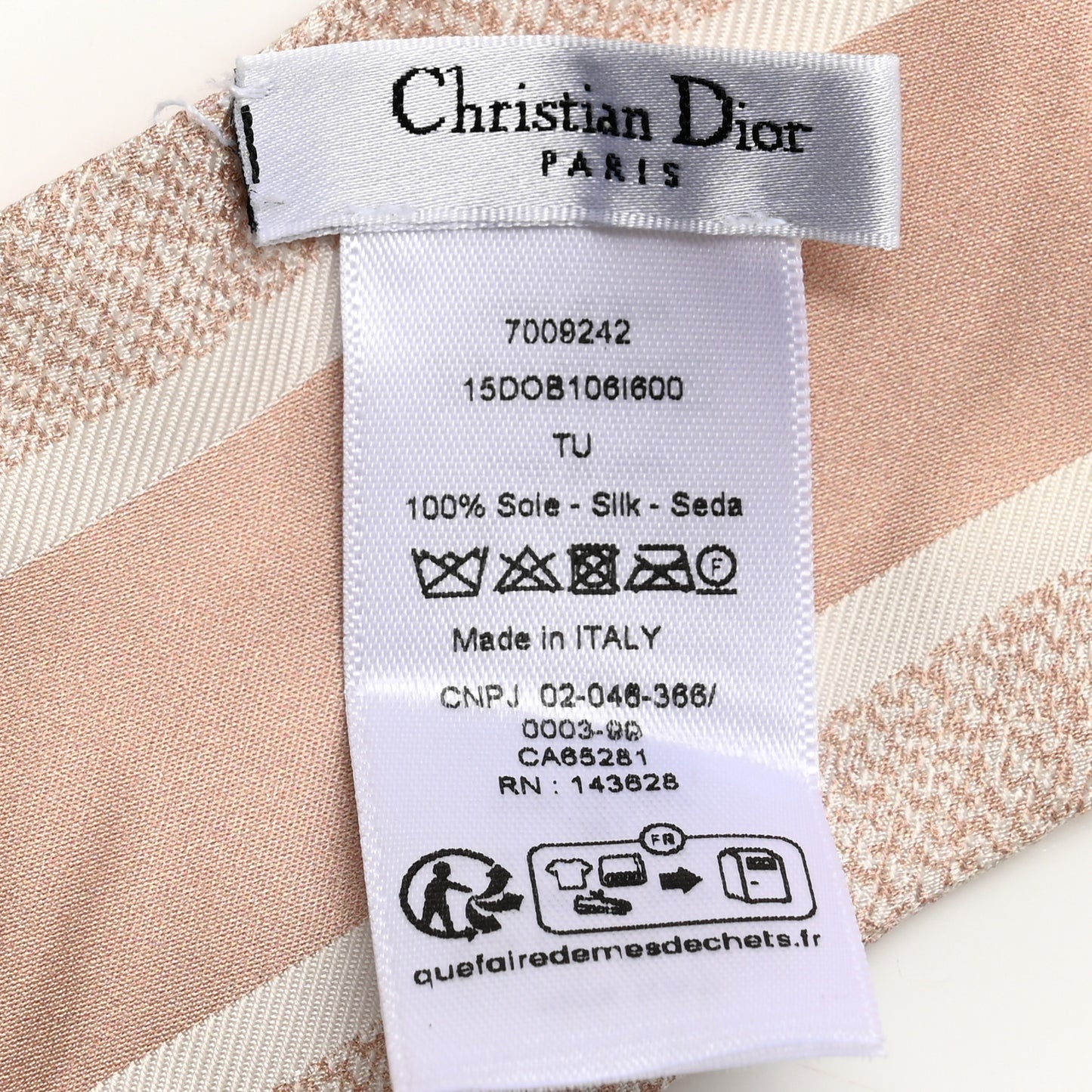 Silk Oblique Mitzah Scarf Beige