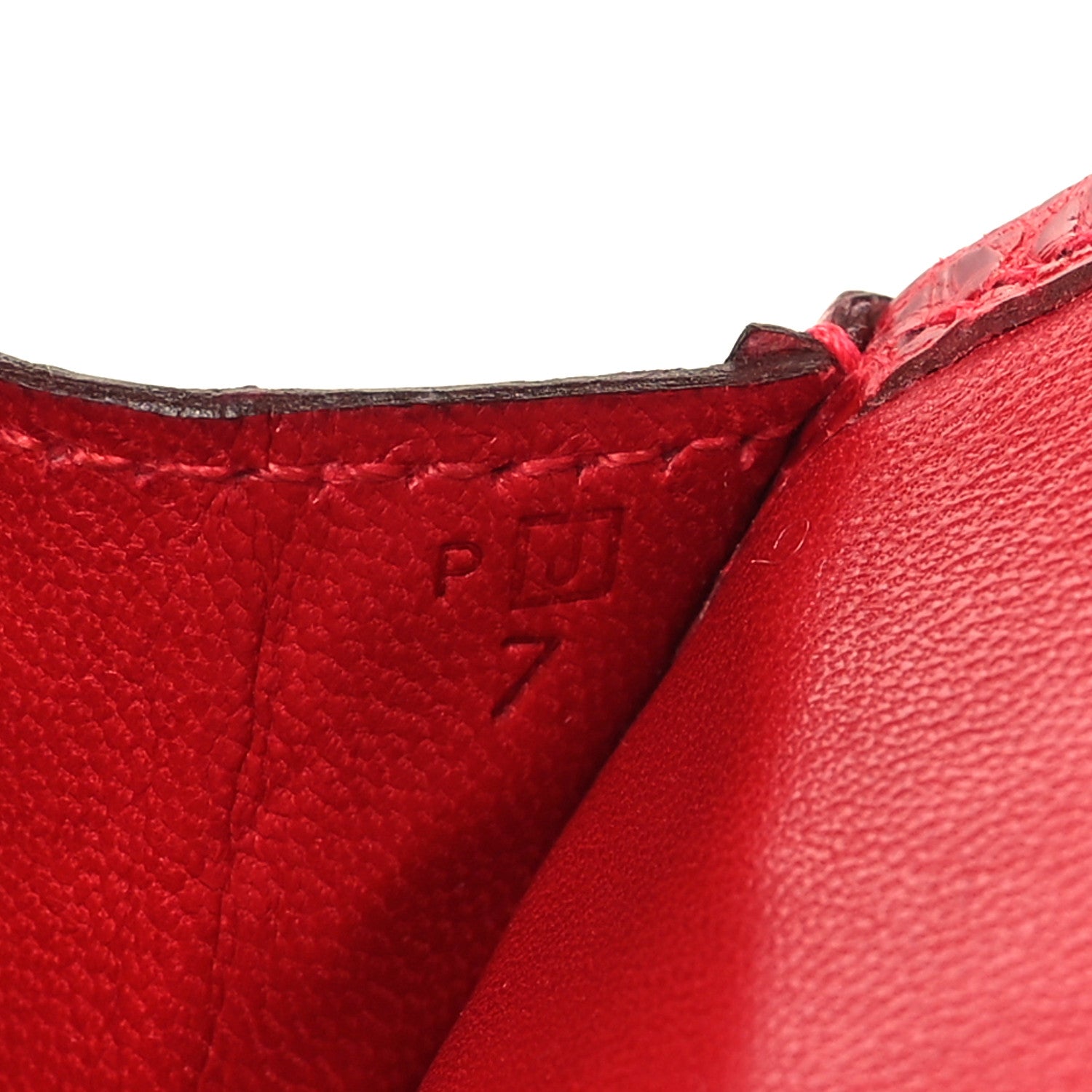 Hermes Shiny Niloticus Crocodile Mini Jige Elan Clutch Rouge Vif 8 of 8