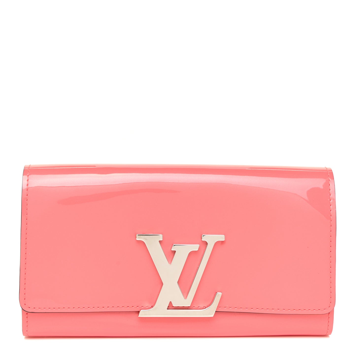 Patent Louise Wallet Rose Litchi