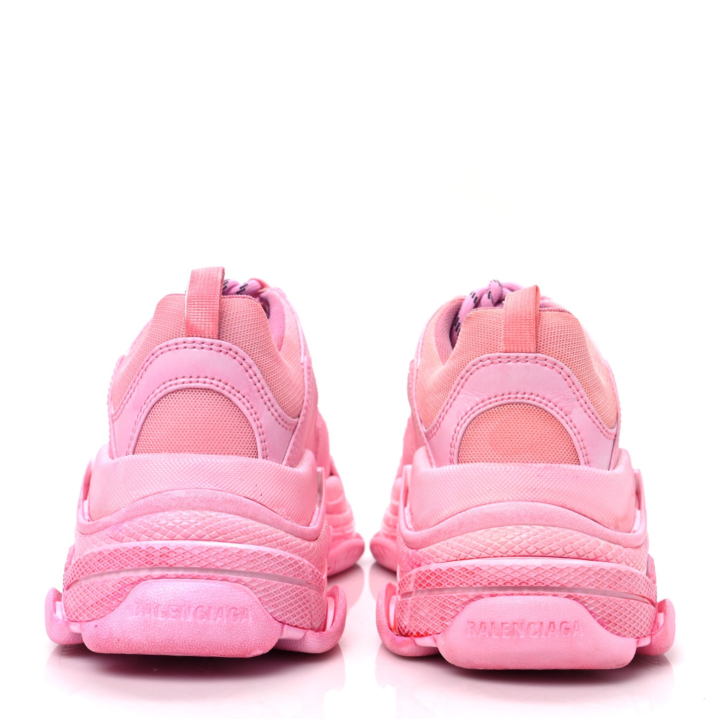Fabric Mesh Dyed Womens Triple S Sneakers 39 Pink