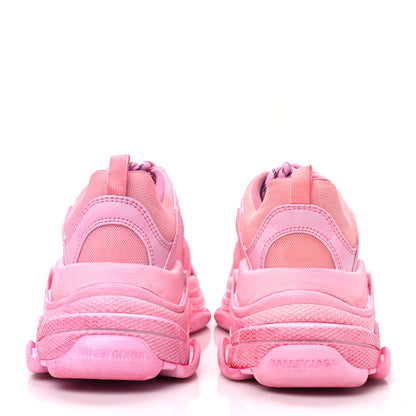 Balenciaga Fabric Mesh Dyed Womens Triple S Sneakers 39 Pink 5 of 7
