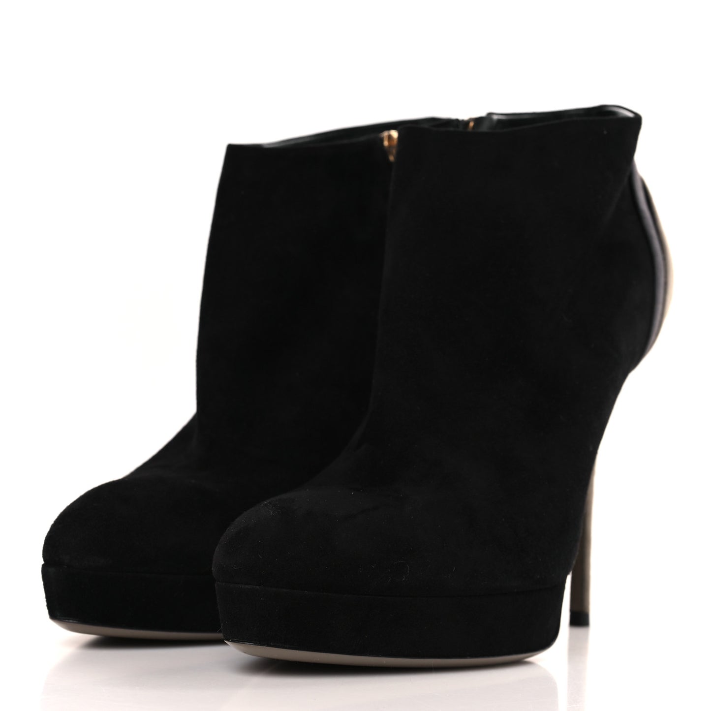 Suede Ankle Boots 39.5 Black Multicolor
