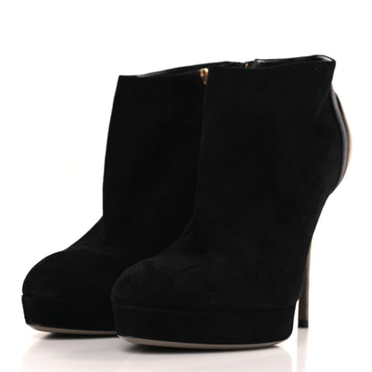 Gucci Suede Ankle Boots 39.5 Black Multicolor 3 of 9