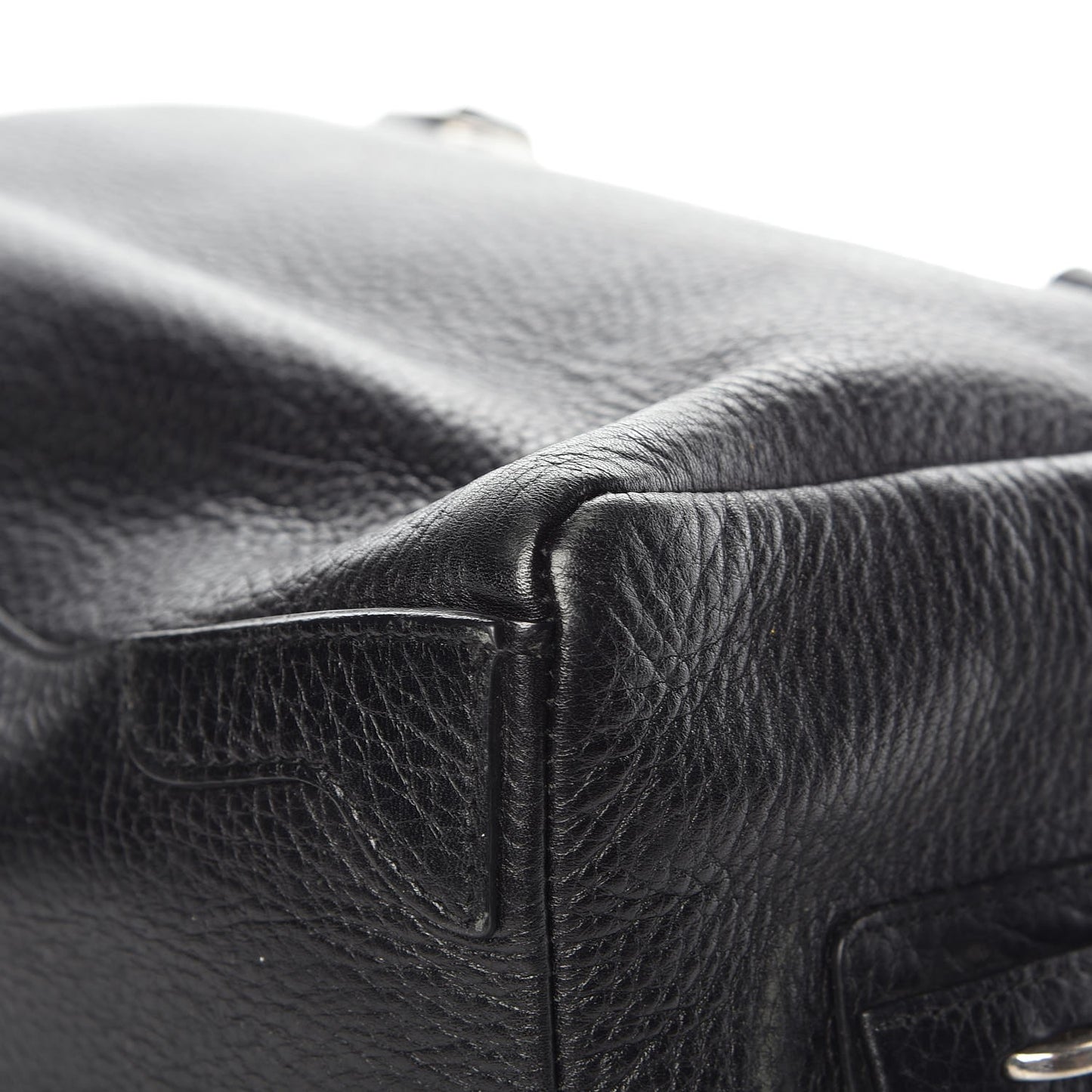 Vitello Daino Print Logo Bowler Black