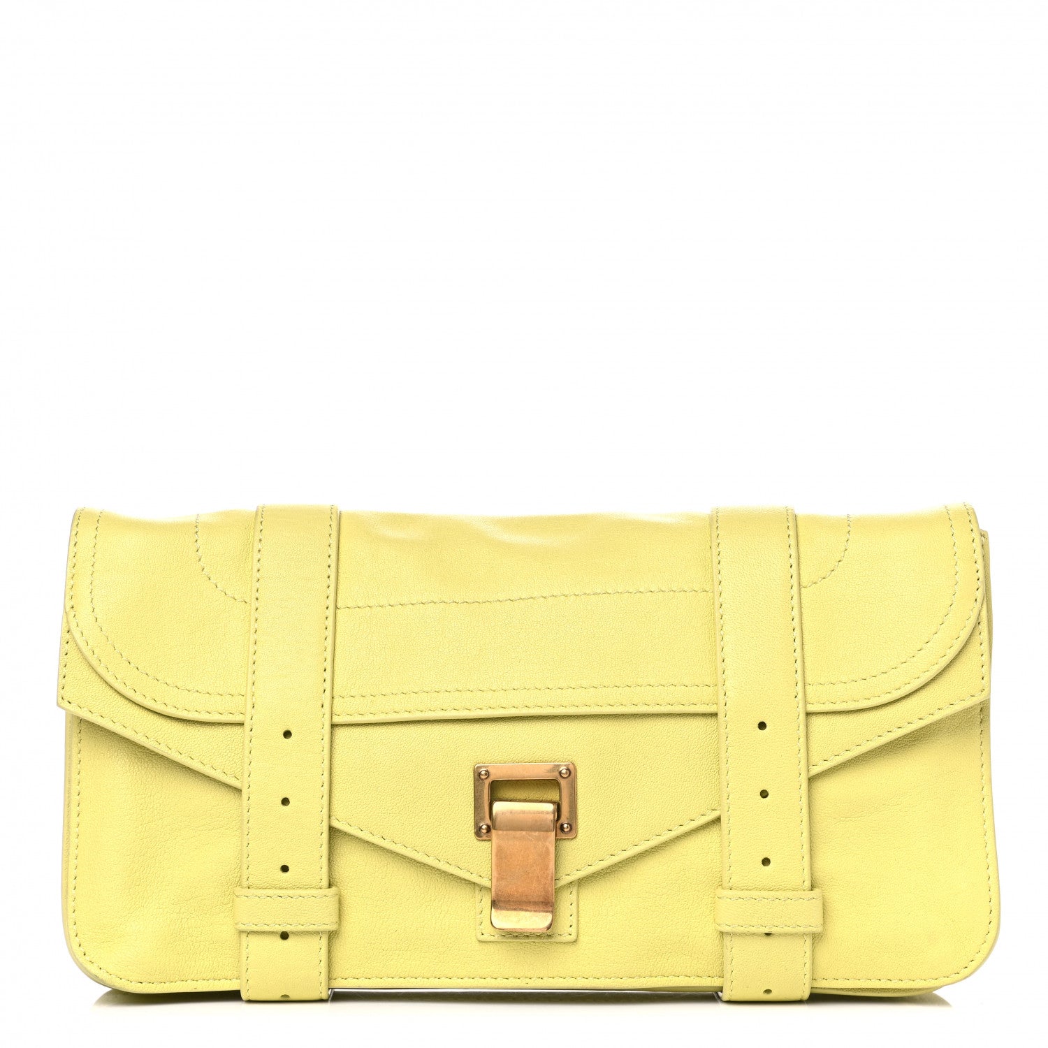 Proenza Schouler Lambskin PS1 Pochette Clutch Banana 1 of 10