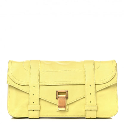 Proenza Schouler Lambskin PS1 Pochette Clutch Banana 1 of 10