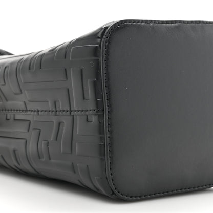 Fendi Vitello Liberty F is Fendi FF 1974 Embossed Mini Mon Tresor Bucket Bag Black 10 of 12