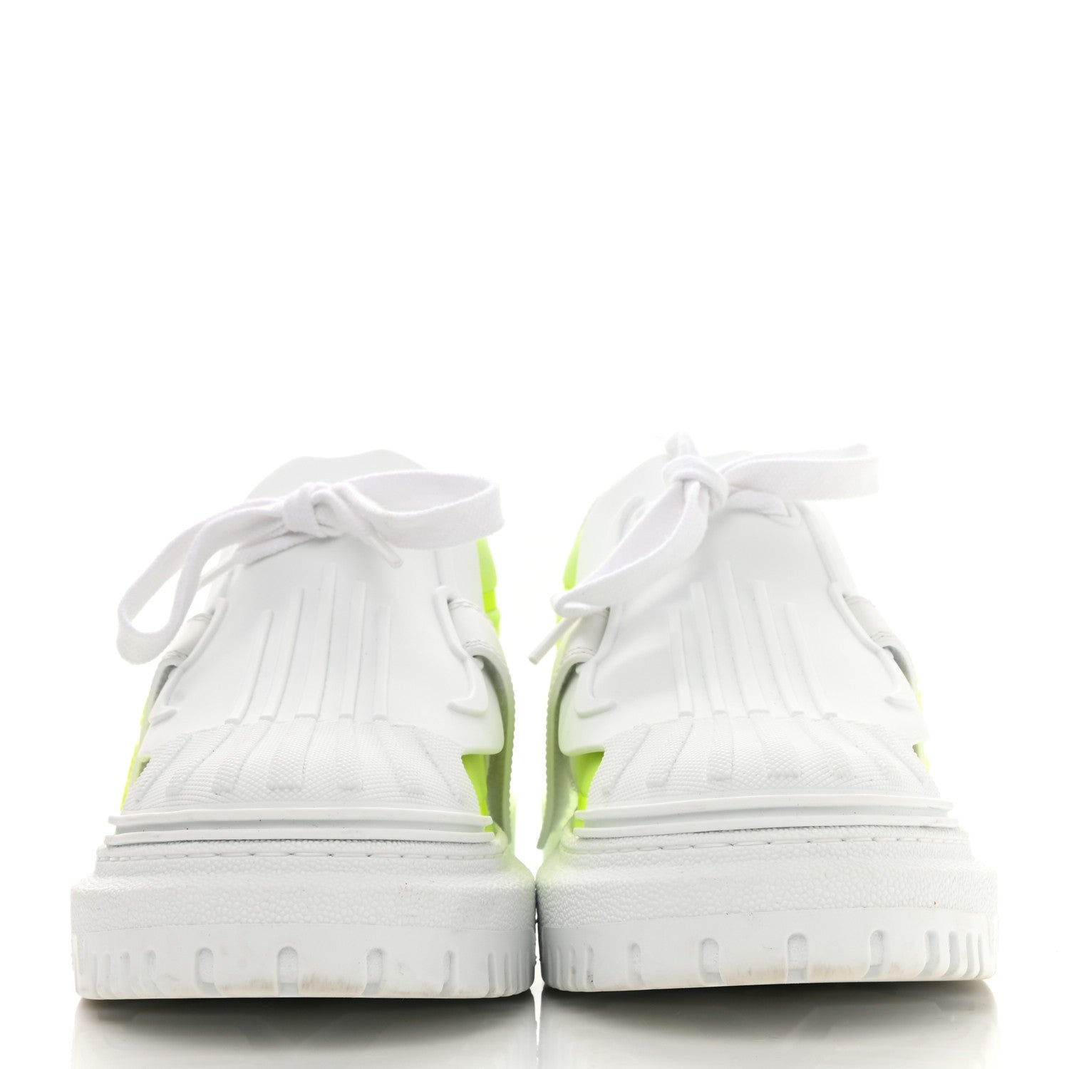 Christian Dior Reflective Fabric Shaded Dior-ID Platform Sneakers 38 Yellow Fluo 2 of 9