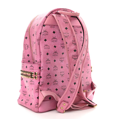 MCM Visetos Medium Side Studs Stark Backpack Pink 2 of 12
