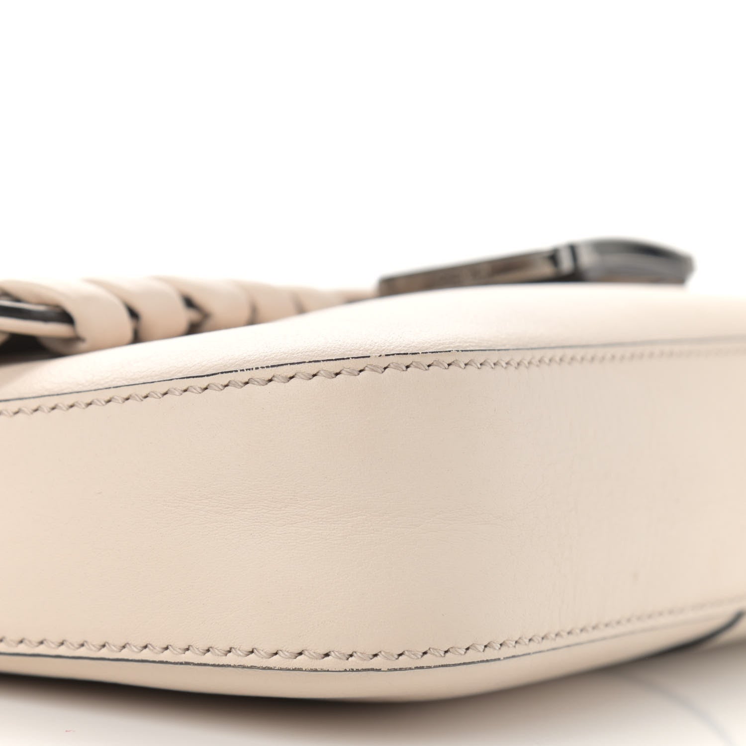 Fendi Vitello Dolce Lace Up Baguette Camelia 8 of 14