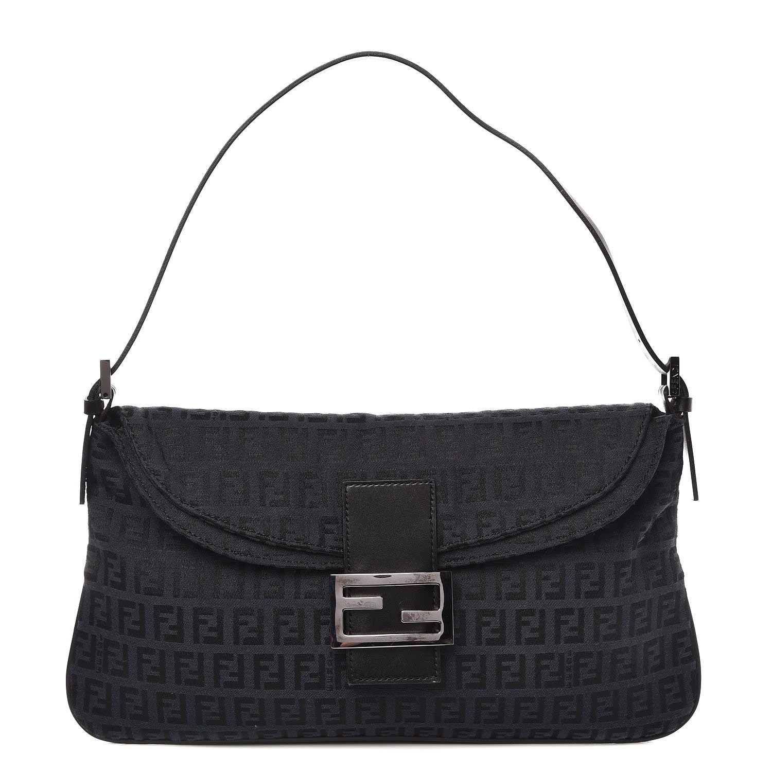 Fendi Zucchino Baguette Black 1 of 6