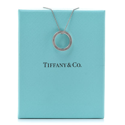 Tiffany Sterling Silver 1837 Circle Pendant Necklace 7 of 7