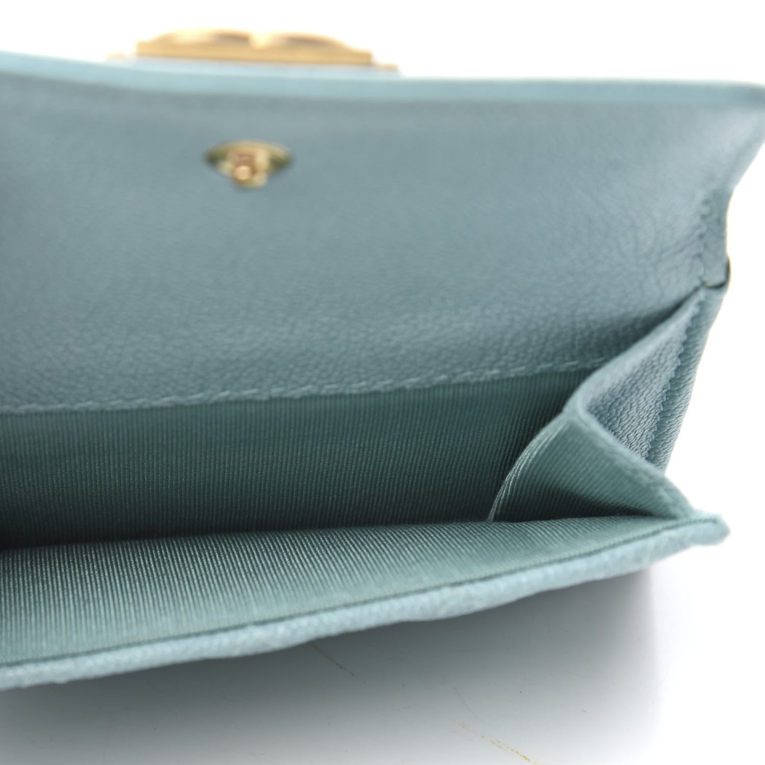 Chanel Caviar Quilted Small Boy Flap Wallet Light Blue 6 of 8
