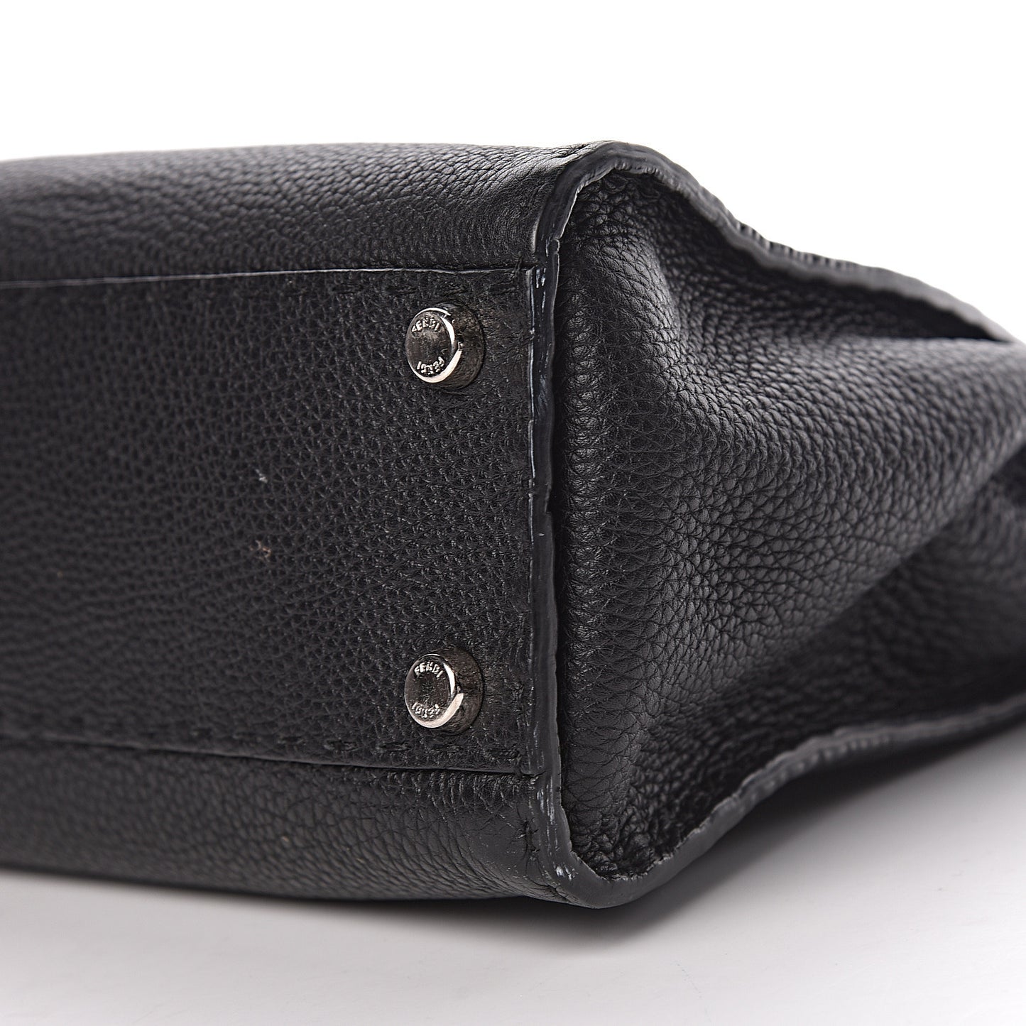 Cuoio Romano Selleria Bi-Color Medium Peekaboo Iconic Satchel Black Mou