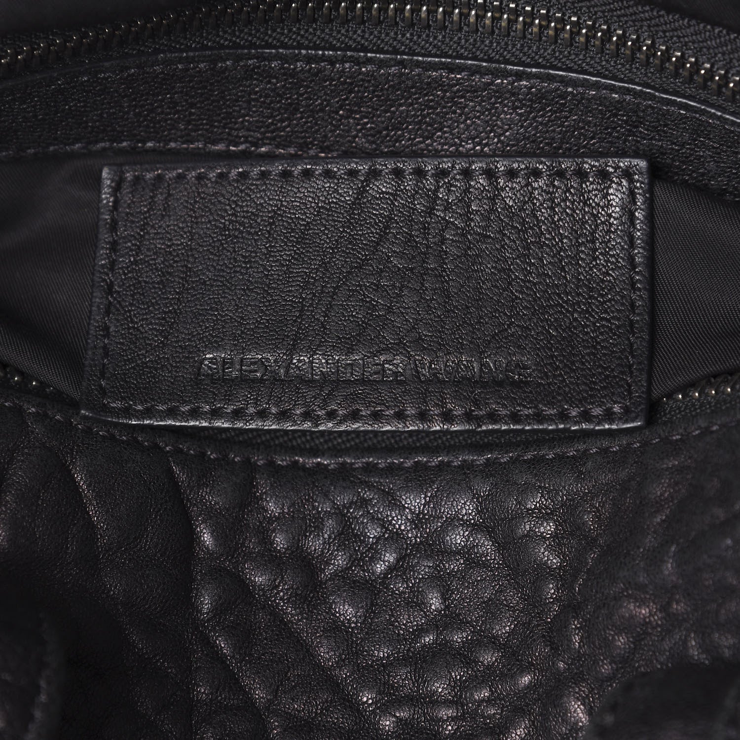 Alexander Wang Pebbled Lambskin Rocco Black Silver Hardware 5 of 8