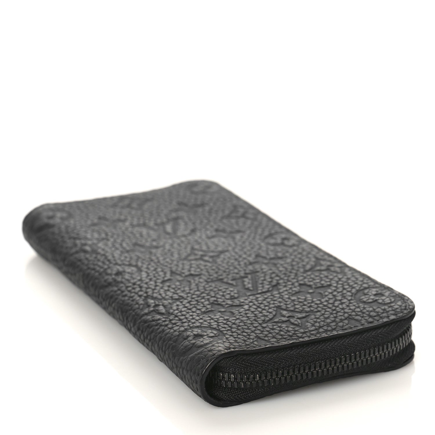 Louis Vuitton Taurillon Monogram Vertical Zippy Wallet Black 4 of 8