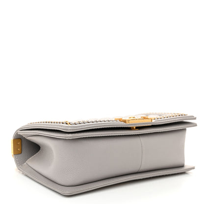 Chanel Caviar Quilted Chain Around Medium Boy Flap Grey 4 of 11