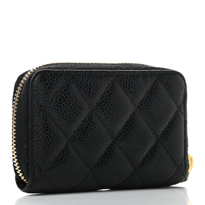 Chanel Caviar Quilted Zip Coin Purse Black 3 of 7