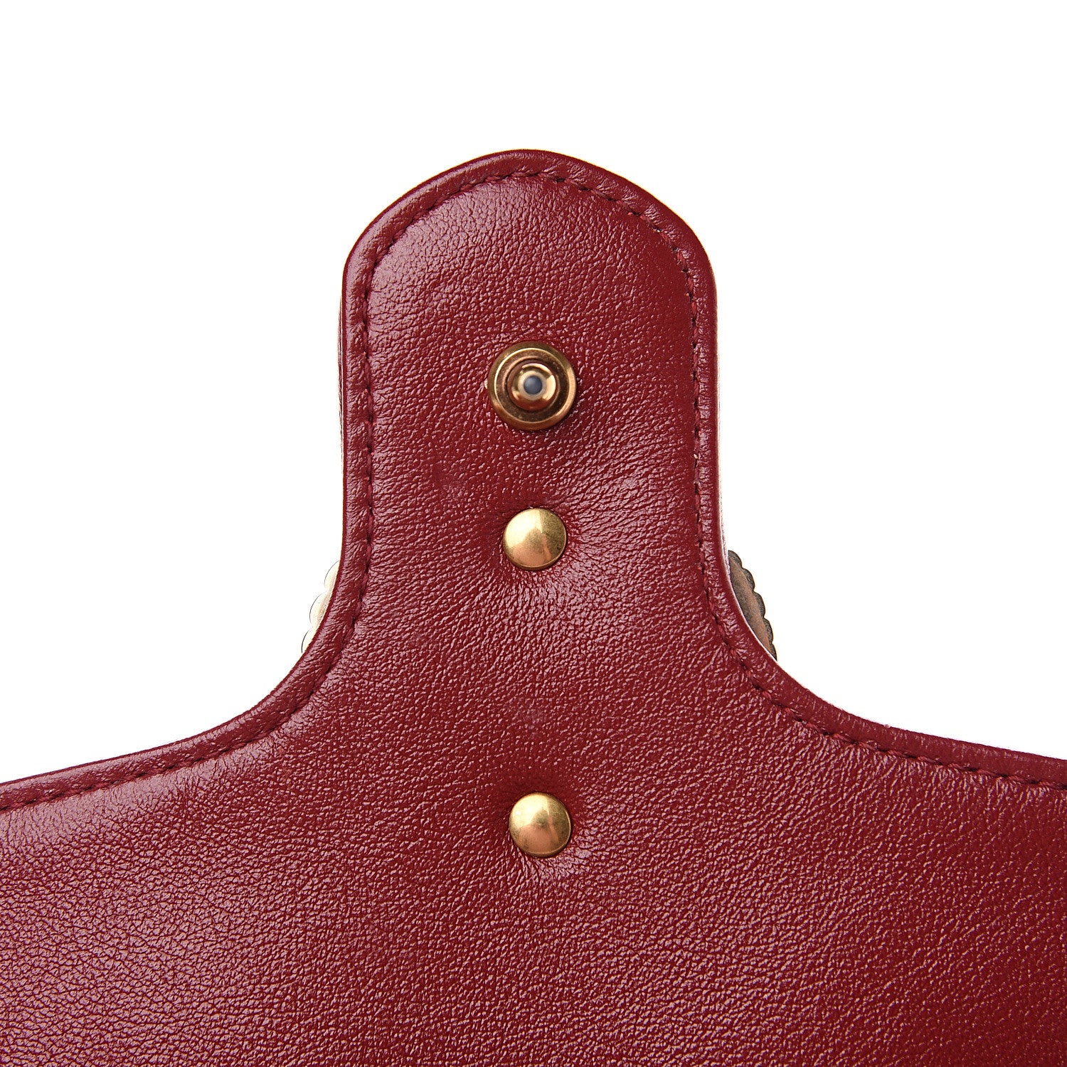 Gucci Vintage Effect Calfskin Matelasse Diagonal Small Torchon GG Marmont Shoulder Bag Black Romantic Cherry 10 of 10
