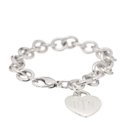 Tiffany Sterling Silver Heart Tag Charm Bracelet 1 of 5