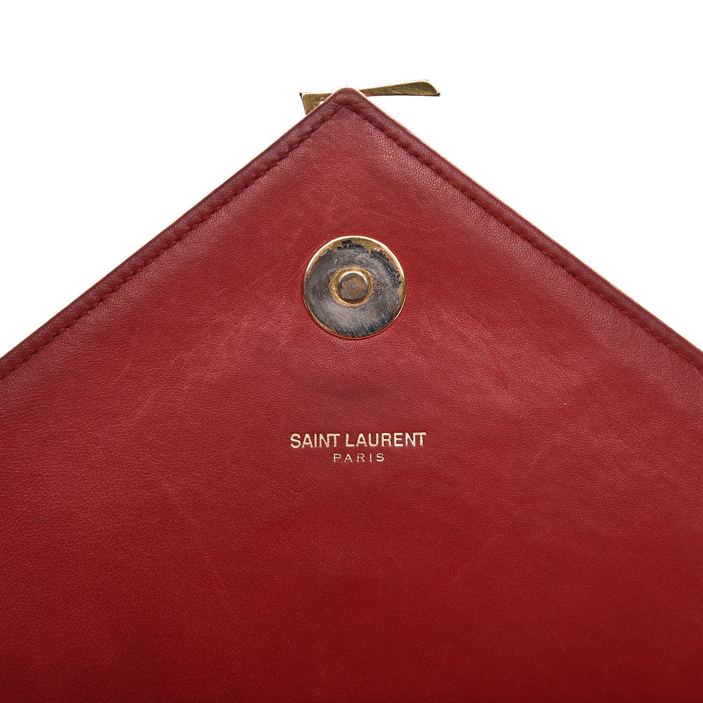 Lambskin Matelasse Chevron Large Monogram Satchel Red
