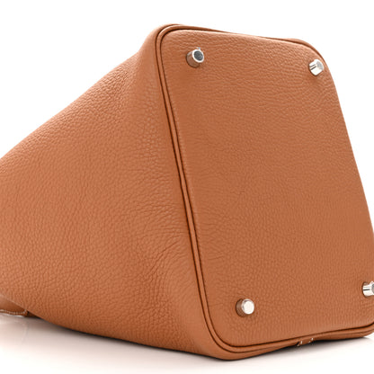 Hermes Taurillon Clemence Picotin Lock 22 MM Gold 9 of 11