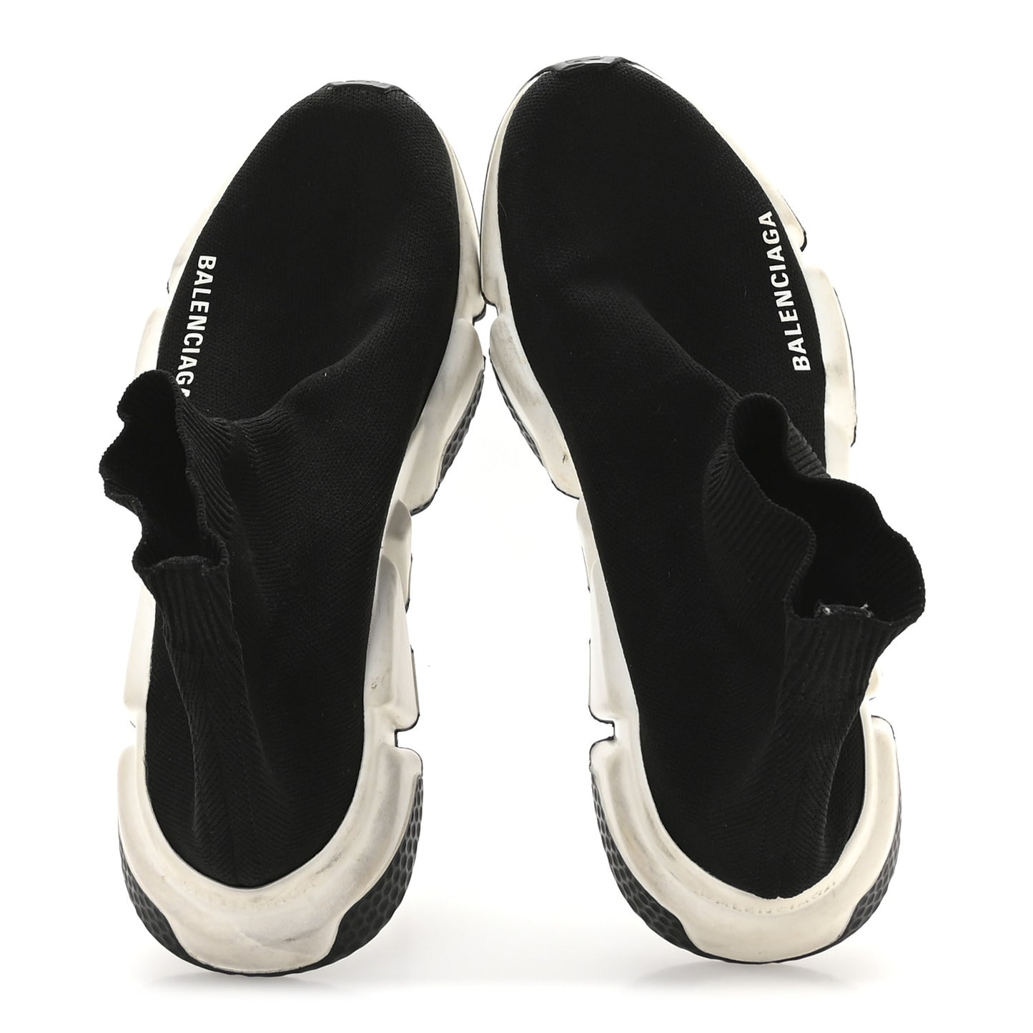 Technical 3D Recycled Knit Bi-Color Sole Womens Speed 2.0 Sneakers 37 Black White
