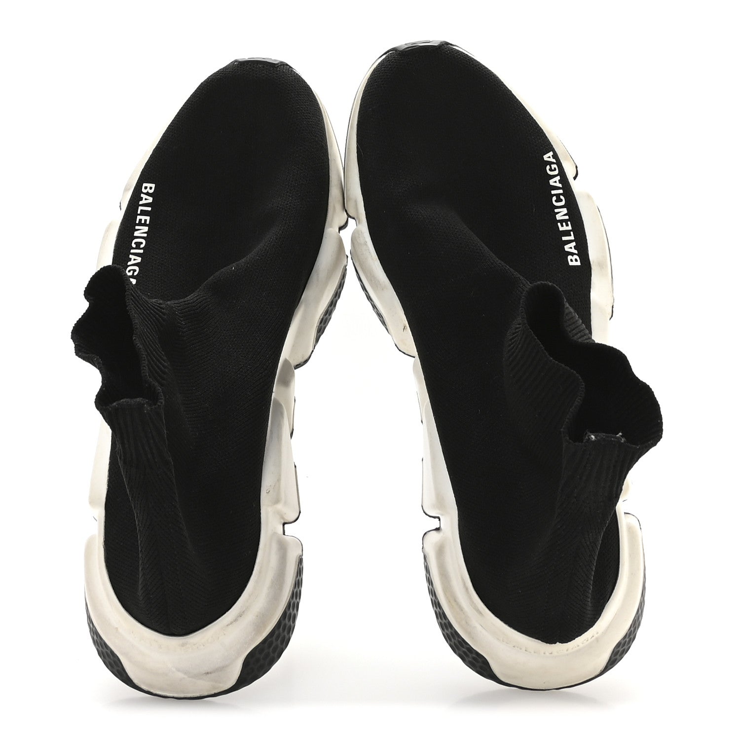 Balenciaga Technical 3D Recycled Knit Bi-Color Sole Womens Speed 2.0 Sneakers 37 Black White 2 of 7