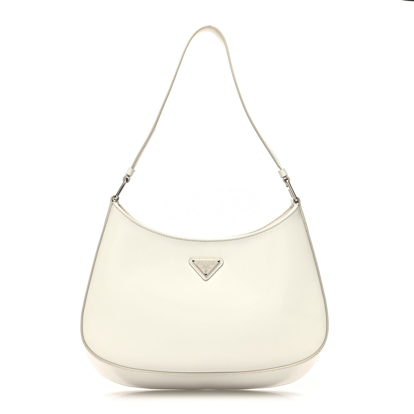 Spazzolato Cleo Shoulder Bag White