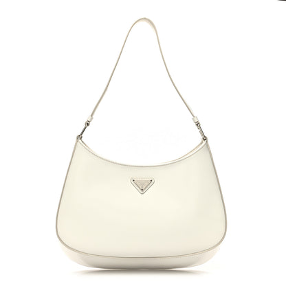 Prada Spazzolato Cleo Shoulder Bag White 1 of 9
