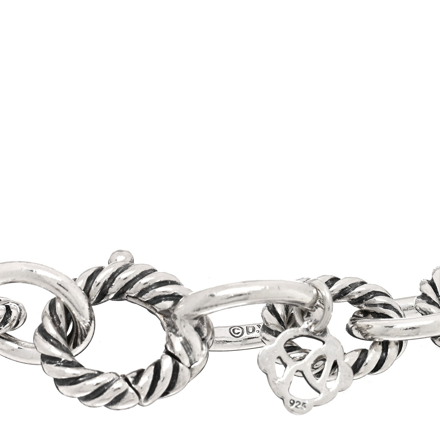 David Yurman Sterling Silver 10mm Medium Oval Link Bracelet 3 of 3