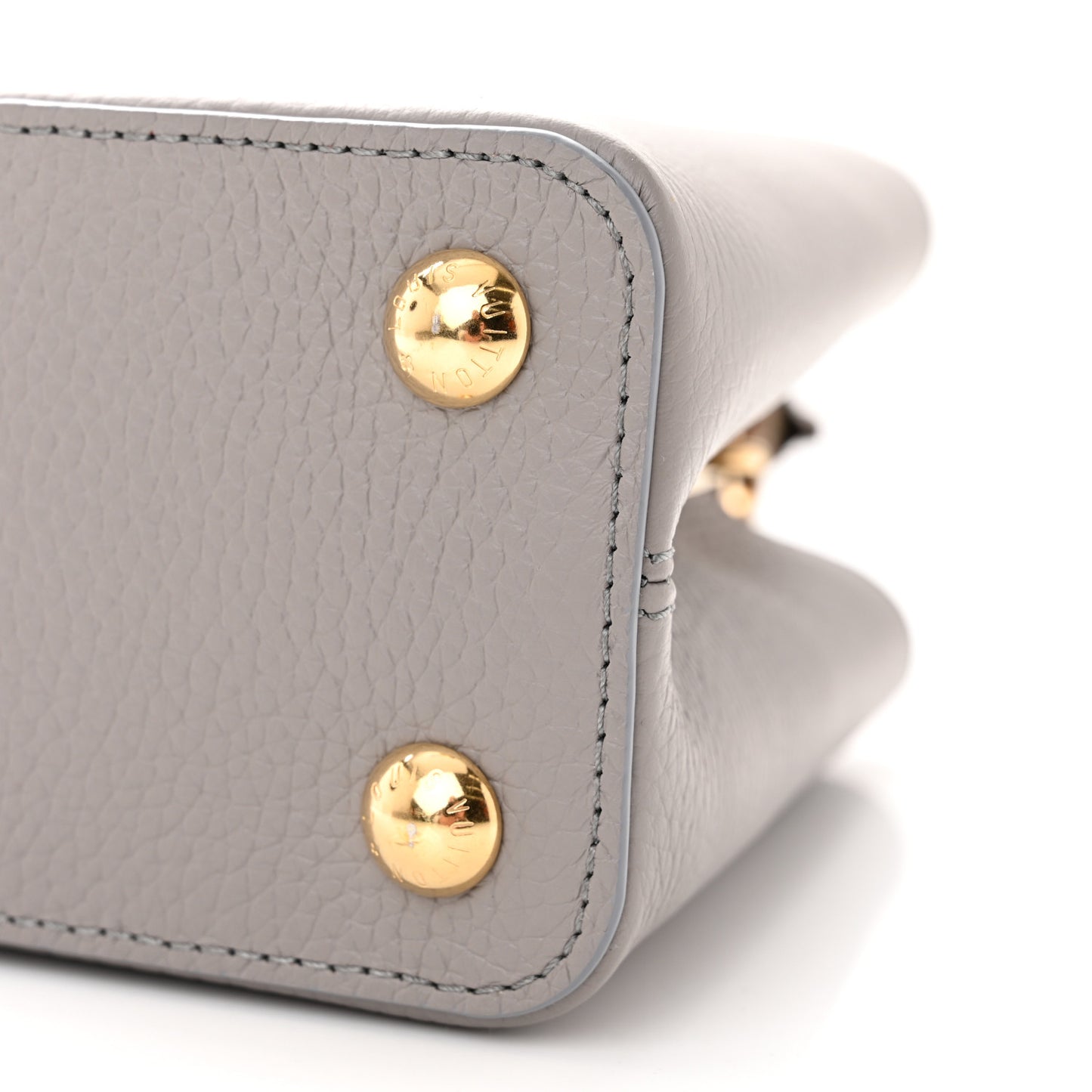 Taurillon Snakeskin Capucines BB Steeple Grey