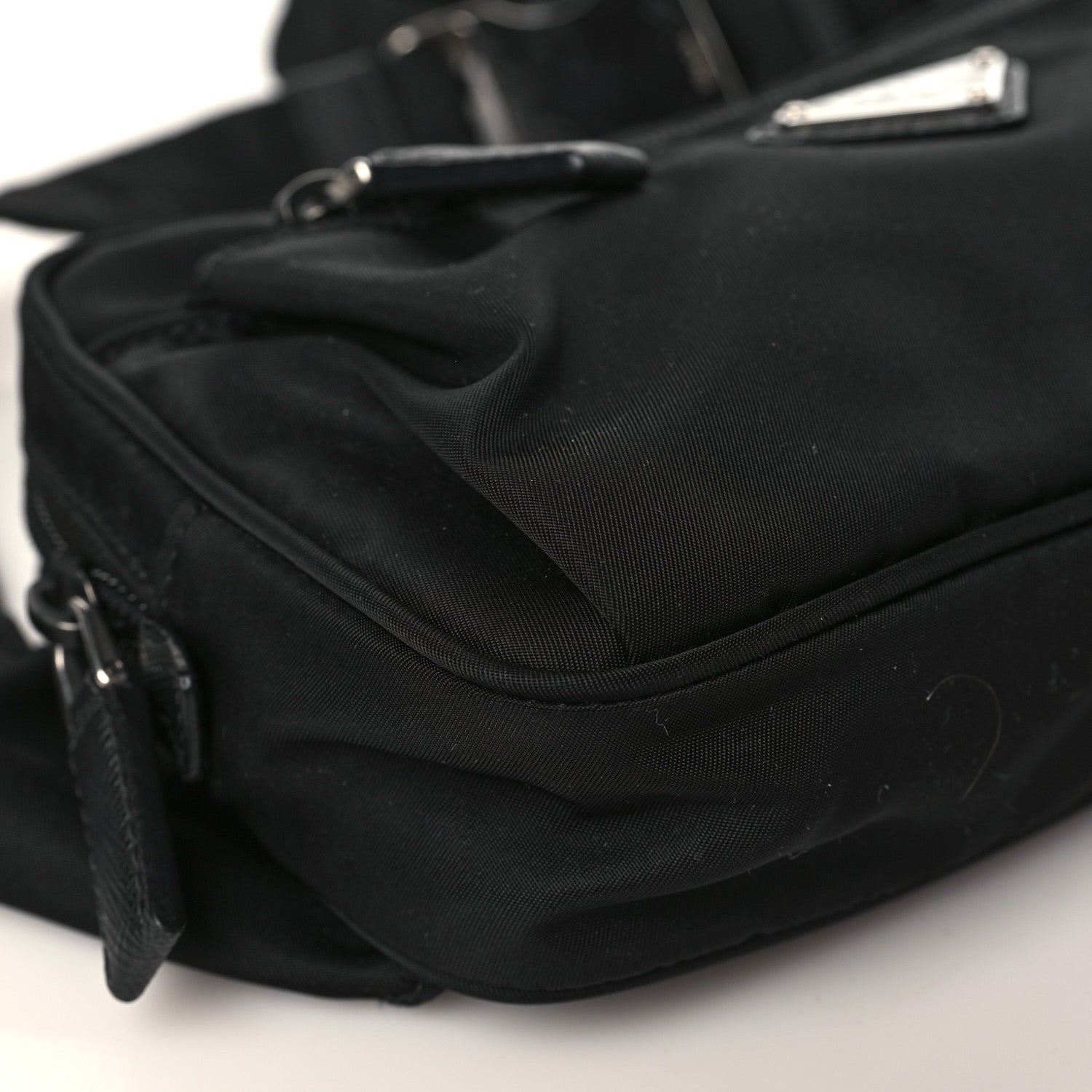 Prada Tessuto Nylon Saffiano Belt Bag Black 8 of 9