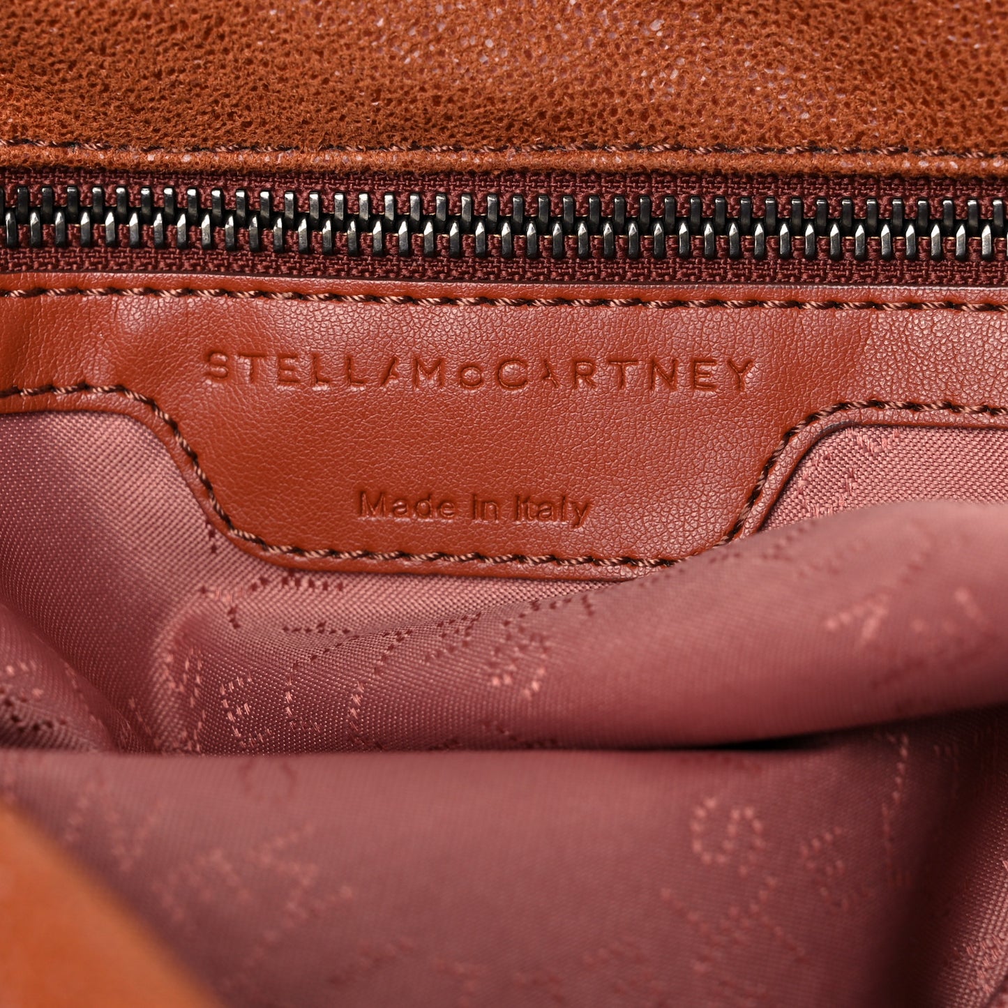 Shaggy Deer Falabella Fold Over Tote Orange