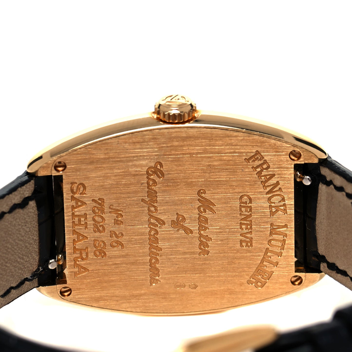 18K Yellow Gold Alligator 29mm Casablanca Sahara Automatic Watch 7502S6