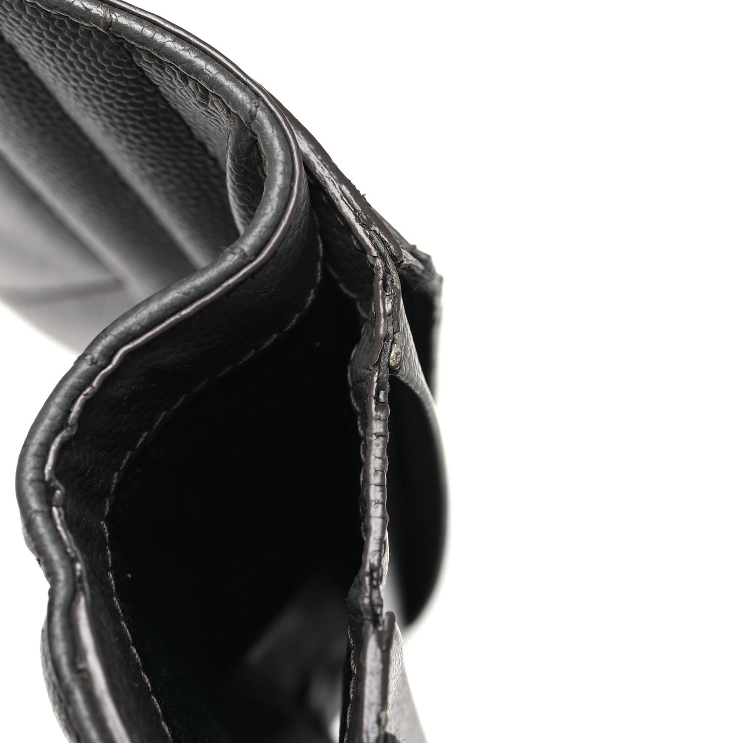 Grain De Poudre Matelasse Chevron Monogram Compact Tri Fold Wallet Earth