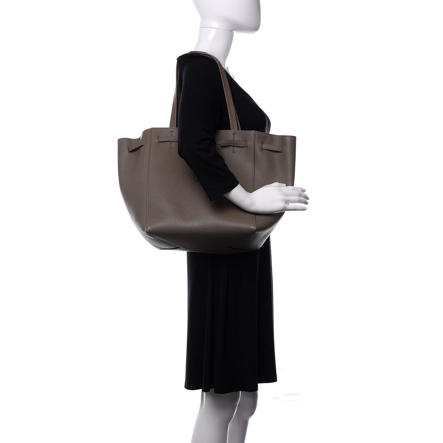 Soft Grained Calfskin Small Belt Cabas Phantom Taupe