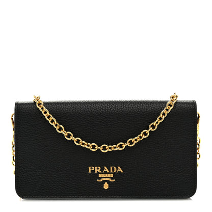 Prada Vitello Daino Mini Chain Bag Black 1 of 10