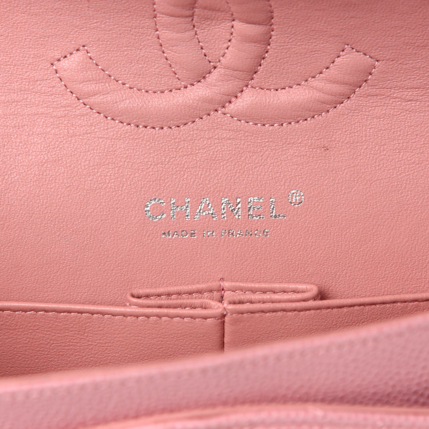 Caviar Quilted Medium Double Flap Pink