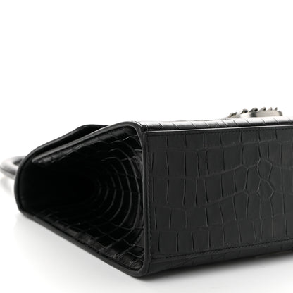 Marc Jacobs Calfskin Crocodile Embossed The St Marc Large Top Handle Bag Black 9 of 10