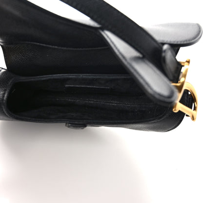 Christian Dior Grained Calfskin Mini Saddle Bag Black 5 of 9