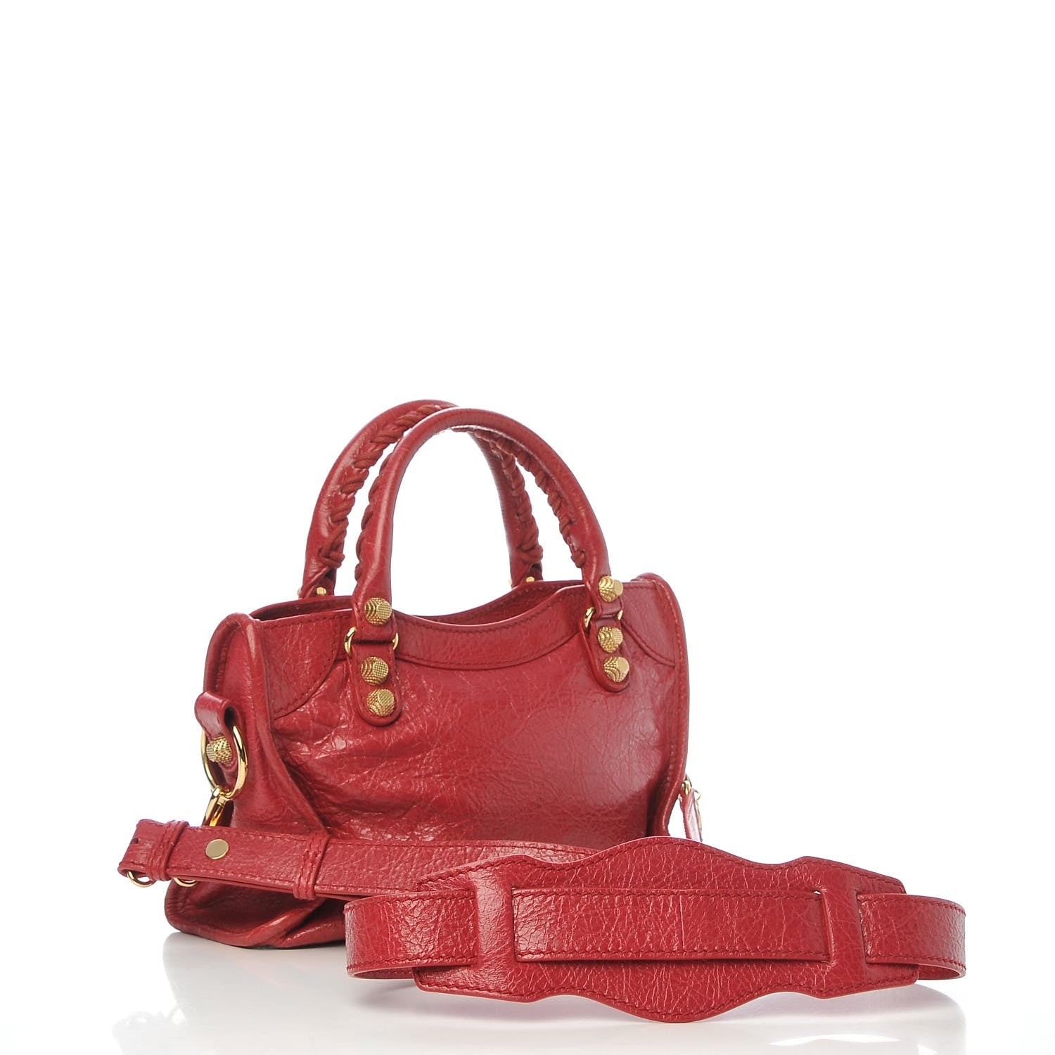 Balenciaga Agneau Giant 12 Gold Hardware Mini City Rouge Sapphire 2 of 15