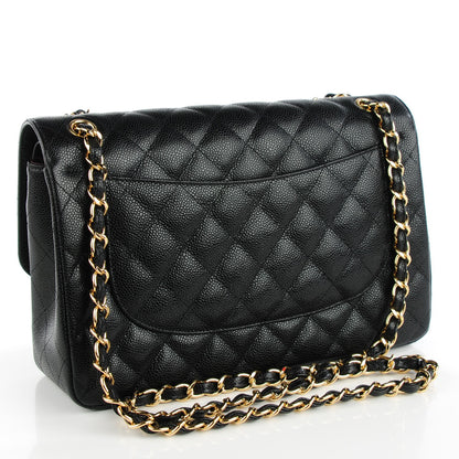 Chanel Caviar Quilted Jumbo Double Flap Black 3 of 8