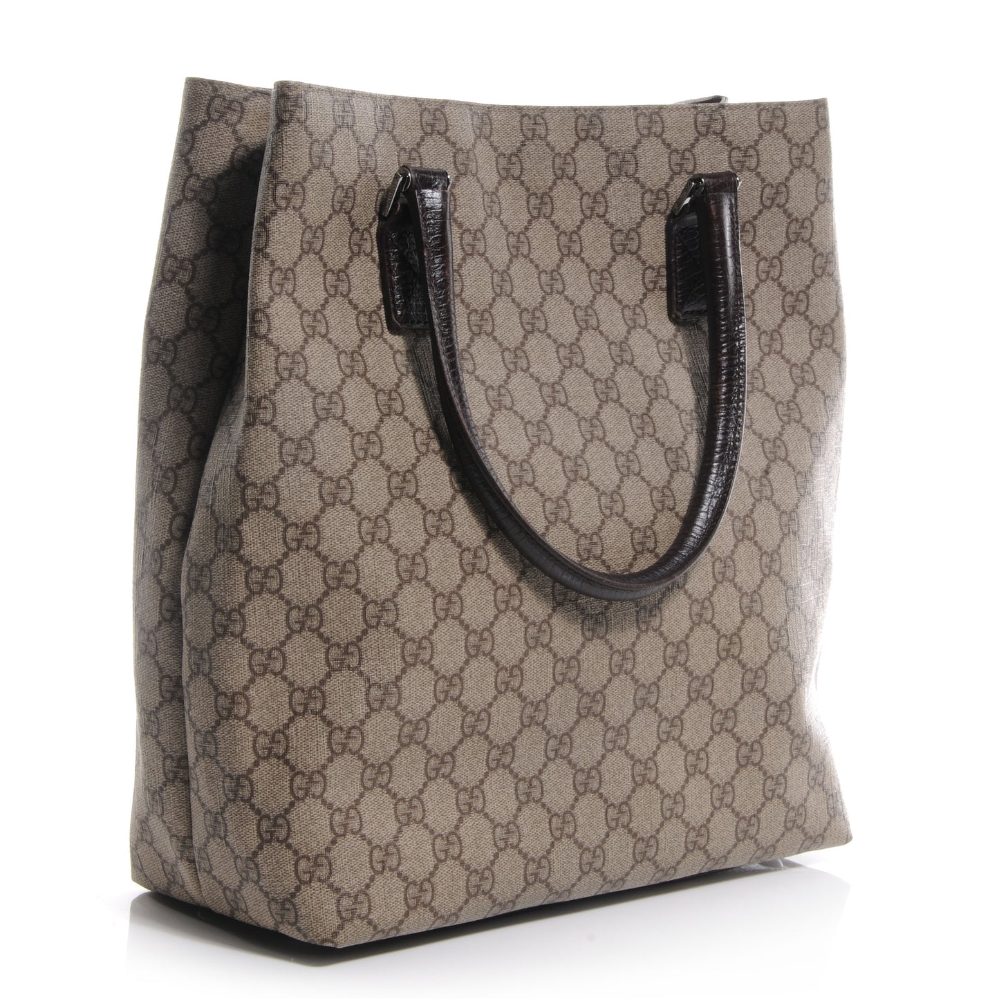GG Plus Monogram Small Vertical Tote Dark Brown