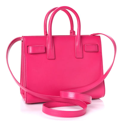 Saint Laurent Calfskin Nano Sac De Jour Lipstick Fuchsia 2 of 9