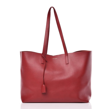 Saint Laurent Calfskin Large Shopping Tote Red 3 of 17