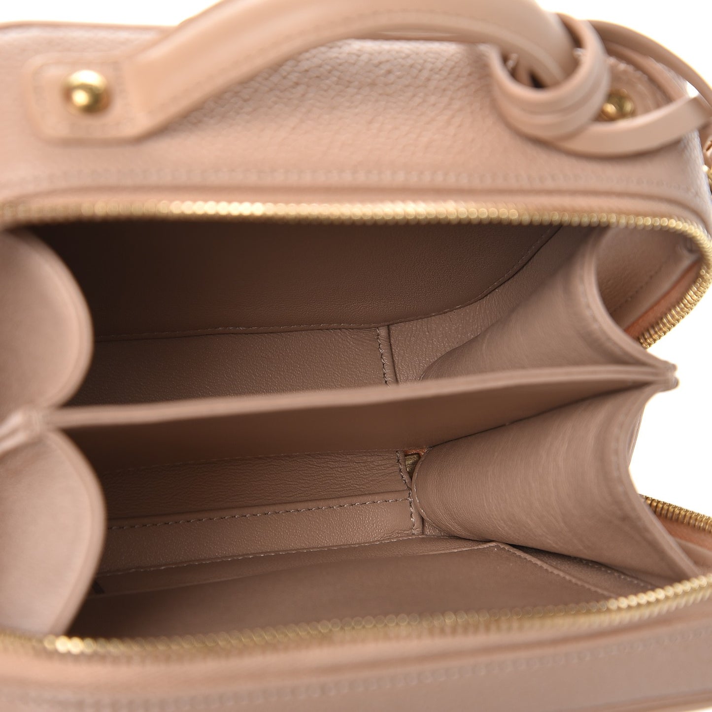 Caviar Quilted Small CC Filigree Vanity Case Beige